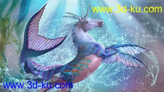 3D打印模型Seahorse for the HiveWire Horse的图片