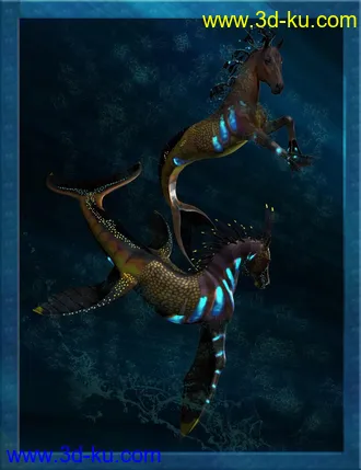 3D打印模型Seahorse Texture Addon的图片
