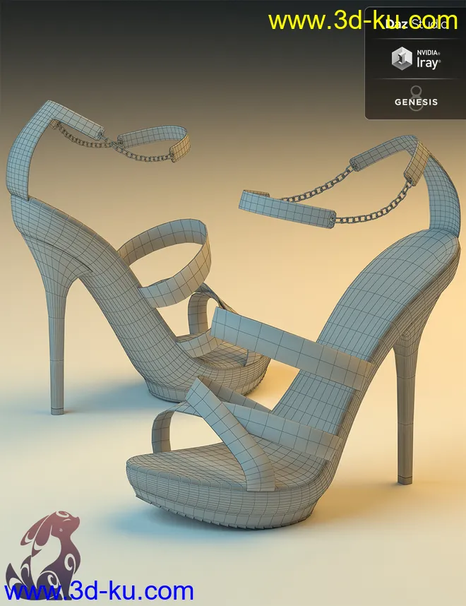 Sekushi High Heels for Genesis 3 & 8 Female(s)模型的图片9
