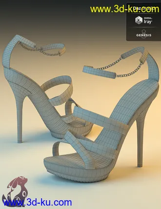 3D打印模型Sekushi High Heels for Genesis 3 & 8 Female(s)的图片