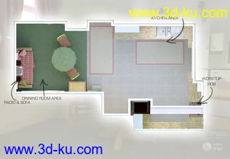 Shabby Chic Kitchen模型的图片15