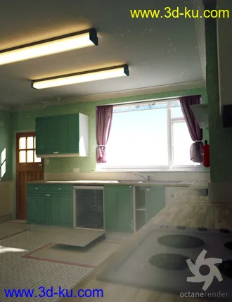3D打印模型Shabby Chic Kitchen的图片