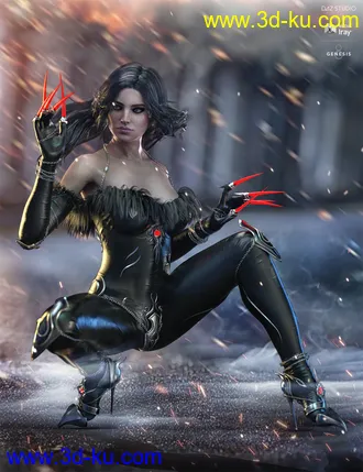 3D打印模型Shadow Walker Outfit for Genesis 8 Female(s)的图片
