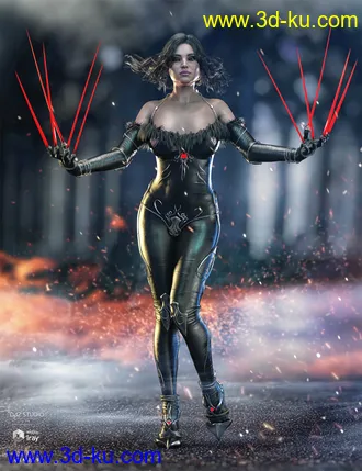 3D打印模型Shadow Walker Outfit for Genesis 8 Female(s)的图片