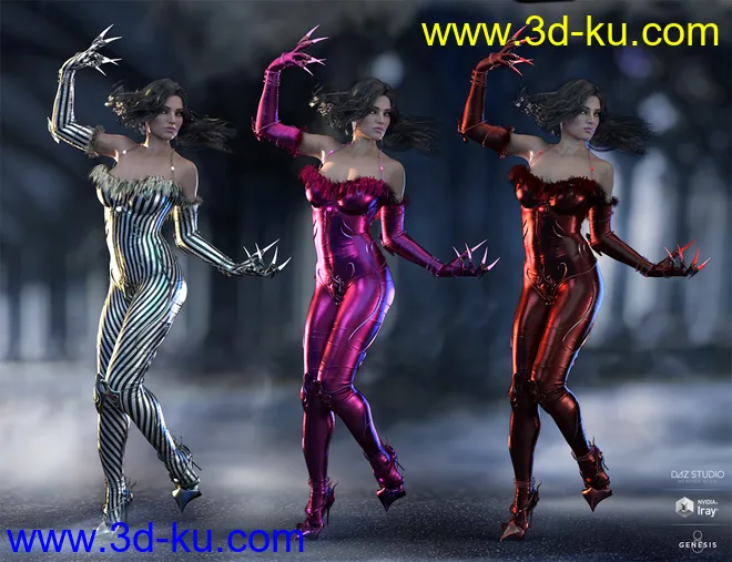 Shadow Walker Outfit for Genesis 8 Female(s)模型的图片7
