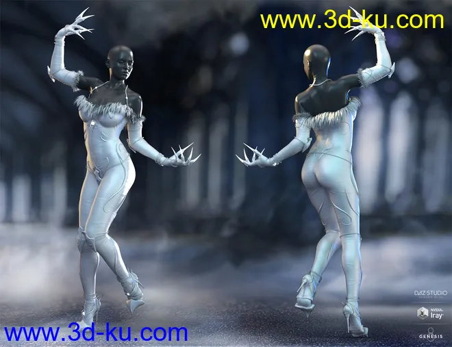 Shadow Walker Outfit for Genesis 8 Female(s)模型的图片8