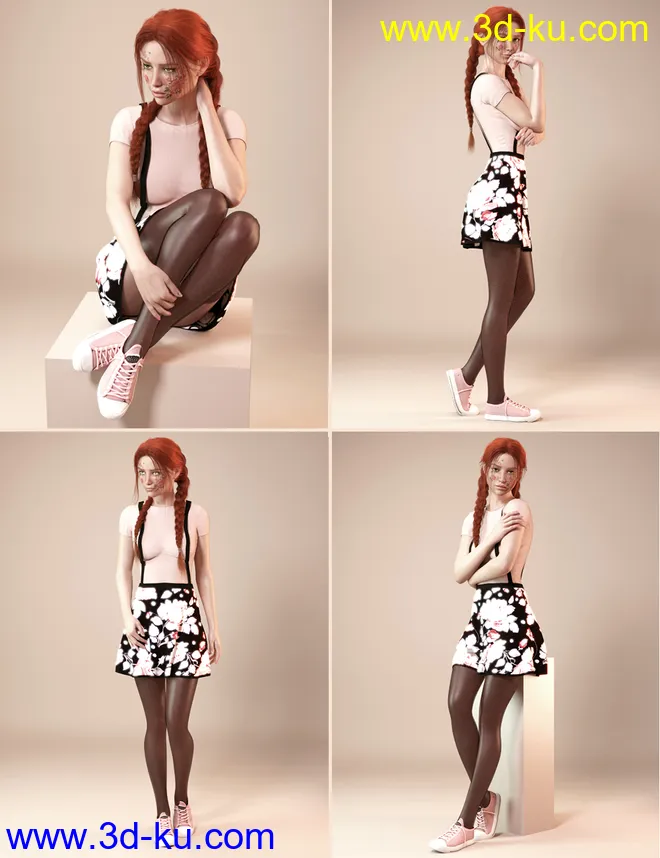 Shy & Subtle Pose Set for Genesis 8 Female(s)模型的图片2