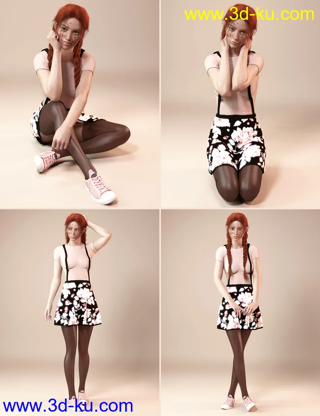 Shy & Subtle Pose Set for Genesis 8 Female(s)模型的图片3