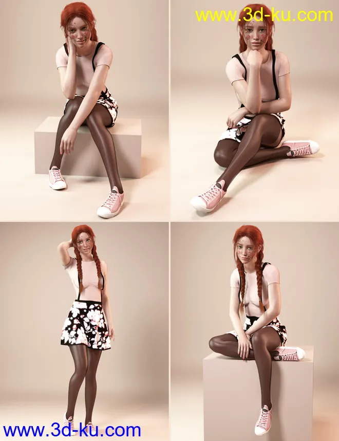 Shy & Subtle Pose Set for Genesis 8 Female(s)模型的图片7