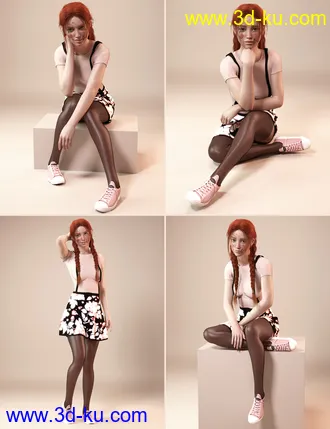 3D打印模型Shy & Subtle Pose Set for Genesis 8 Female(s)的图片
