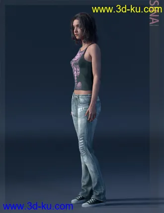 3D打印模型Sina HD & Smile HD Expression for Genesis 8 Female的图片
