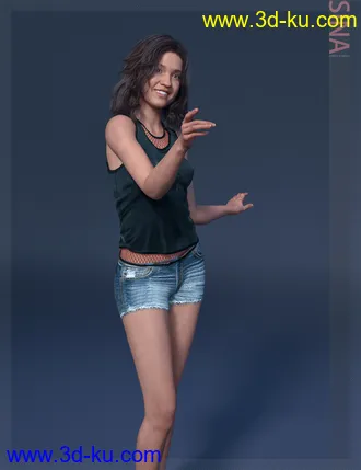 3D打印模型Sina HD & Smile HD Expression for Genesis 8 Female的图片