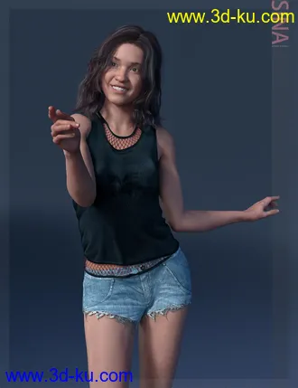 Sina HD & Smile HD Expression for Genesis 8 Female模型的图片8