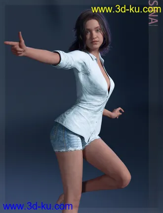 3D打印模型Sina HD & Smile HD Expression for Genesis 8 Female的图片