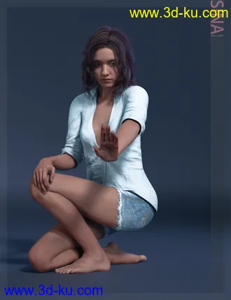 3D打印模型Sina HD & Smile HD Expression for Genesis 8 Female的图片