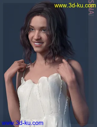 3D打印模型Sina HD & Smile HD Expression for Genesis 8 Female的图片