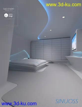 3D打印模型Sinuoss Modern Bedroom的图片