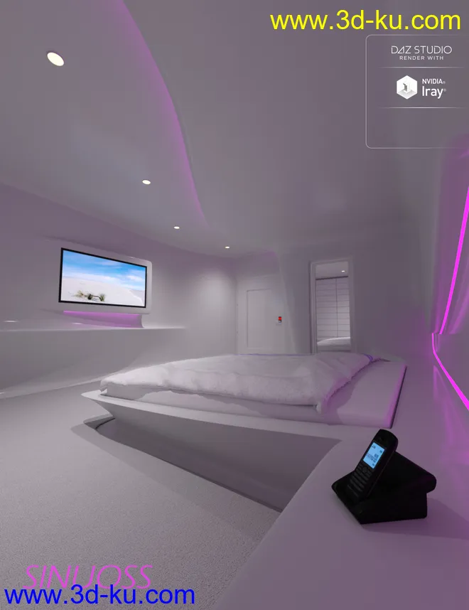 Sinuoss Modern Bedroom模型的图片2