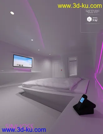 3D打印模型Sinuoss Modern Bedroom的图片