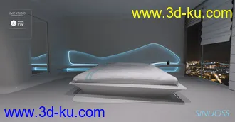 3D打印模型Sinuoss Modern Bedroom的图片