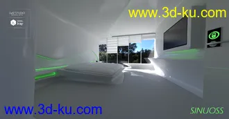 3D打印模型Sinuoss Modern Bedroom的图片
