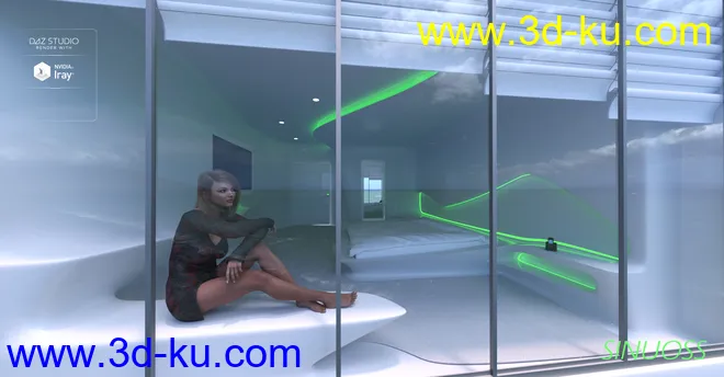 Sinuoss Modern Bedroom模型的图片6