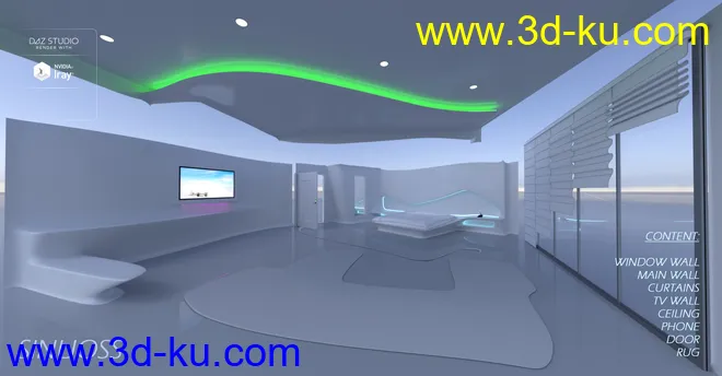 Sinuoss Modern Bedroom模型的图片7