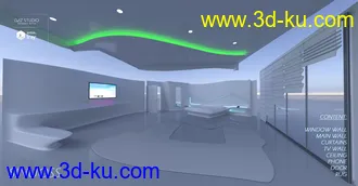 3D打印模型Sinuoss Modern Bedroom的图片