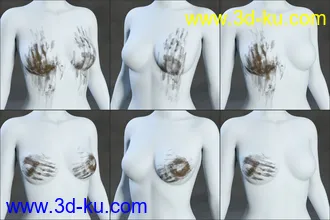 3D打印模型Skin Effects - Dirt elements for Genesis 3 and 8 Females的图片