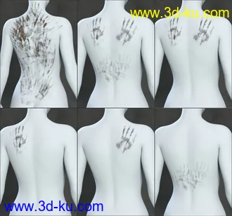 3D打印模型Skin Effects - Dirt elements for Genesis 3 and 8 Females的图片