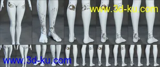 Skin Effects - Dirt elements for Genesis 3 and 8 Females模型的图片10