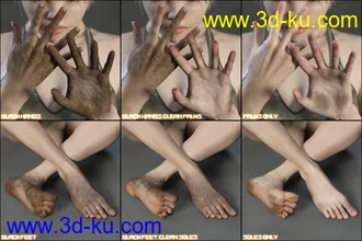 3D打印模型Skin Effects - Dirt elements for Genesis 3 and 8 Females的图片