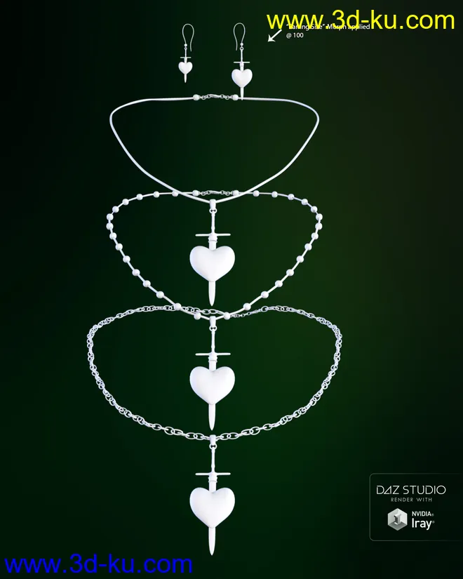 Skullduggery Jewelry for Genesis 3 Female(s)模型的图片6