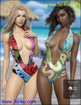 3D打印模型Slash Swimsuit Vacation Textures的图片