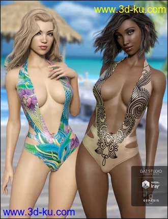 3D打印模型Slash Swimsuit Vacation Textures的图片