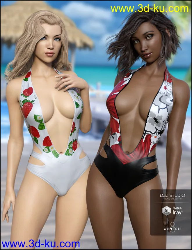 Slash Swimsuit Vacation Textures模型的图片5