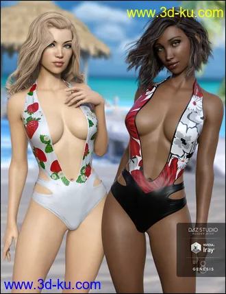 3D打印模型Slash Swimsuit Vacation Textures的图片