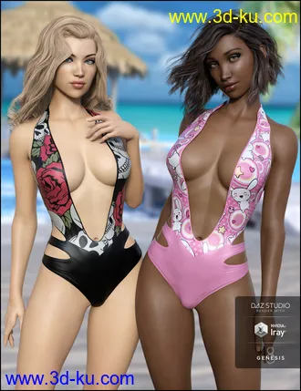 3D打印模型Slash Swimsuit Vacation Textures的图片