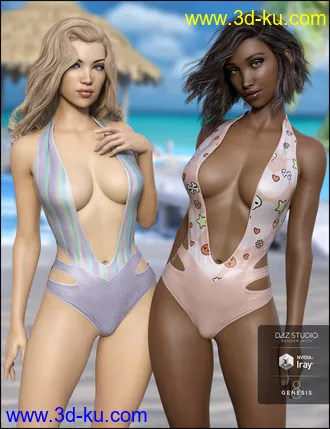 3D打印模型Slash Swimsuit Vacation Textures的图片