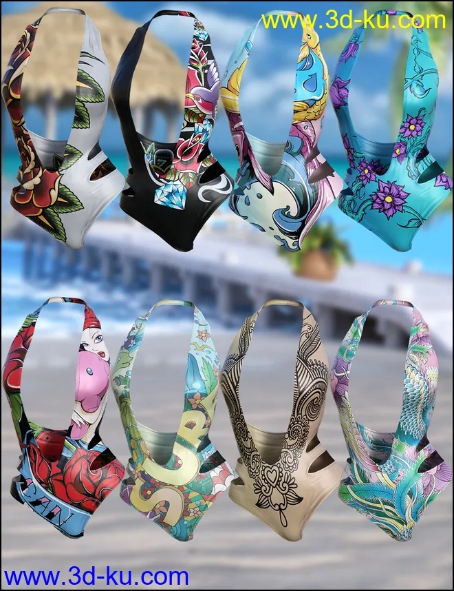 Slash Swimsuit Vacation Textures模型的图片9