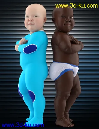 3D打印模型Sleepsuit and Nappy for Genesis 8 Male and Female的图片