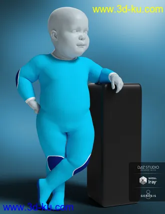 3D打印模型Sleepsuit and Nappy for Genesis 8 Male and Female的图片