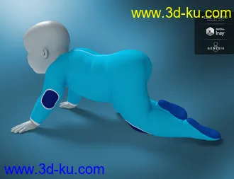 3D打印模型Sleepsuit and Nappy for Genesis 8 Male and Female的图片