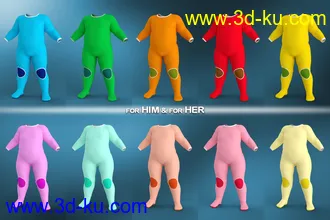 3D打印模型Sleepsuit and Nappy for Genesis 8 Male and Female的图片