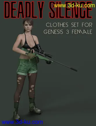3D打印模型Slide3D Deadly Silence Clothes for Genesis 3 Female(s)的图片