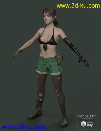 3D打印模型Slide3D Deadly Silence Clothes for Genesis 3 Female(s)的图片