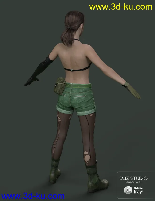 Slide3D Deadly Silence Clothes for Genesis 3 Female(s)模型的图片3