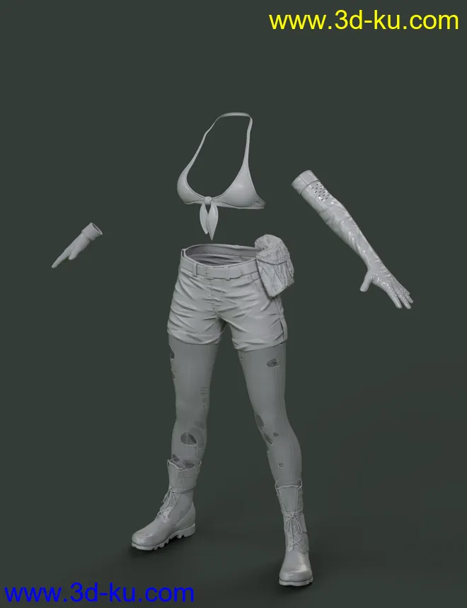 Slide3D Deadly Silence Clothes for Genesis 3 Female(s)模型的图片4