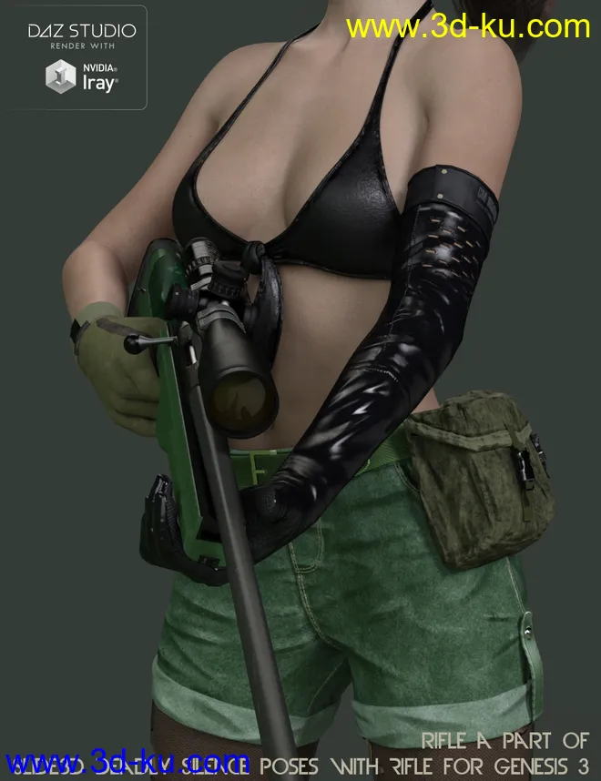 Slide3D Deadly Silence Clothes for Genesis 3 Female(s)模型的图片6