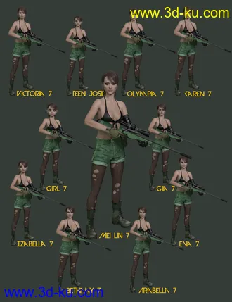 3D打印模型Slide3D Deadly Silence Clothes for Genesis 3 Female(s)的图片